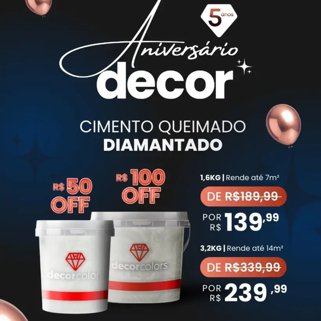 CIMENTO QUEIMADO EFEITO DIAMANTADO